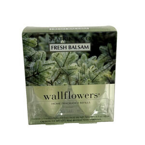 Slatkin & Co FRESH BALSAM Wallflowers Plugin REFILL x2 Fragrance Bath Body Works